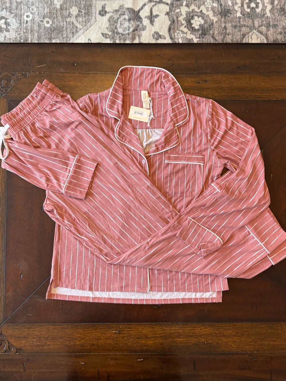 Bare Necessities Pink Striped Kids Pajama Set